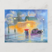 Jour pluvieux rouge parapluie romantique couple ma