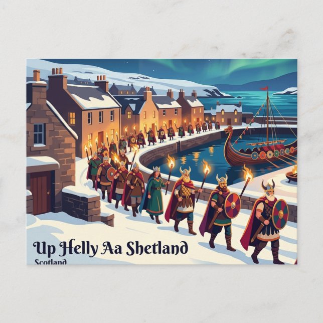 Carte Postale Jour Up Helly Aa Shetland Écosse (Devant)