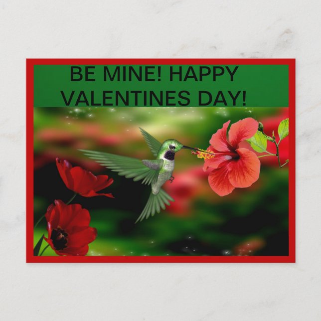 Carte postale Jour Valentines de colibris (Devant)