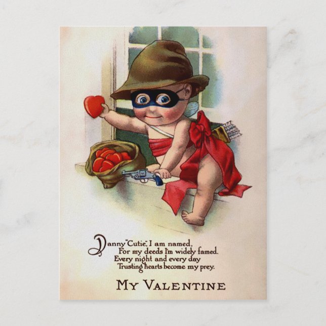 Carte Postale Jour vintage des Valentines (Devant)