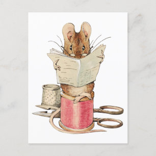 Carte Postale Journal de lecture de souris Beatrix Potter