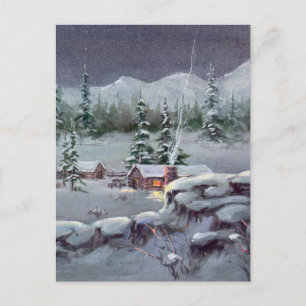 Carte Postale JOURNAL D'HIVER CABINE par SHARON SHARPE
