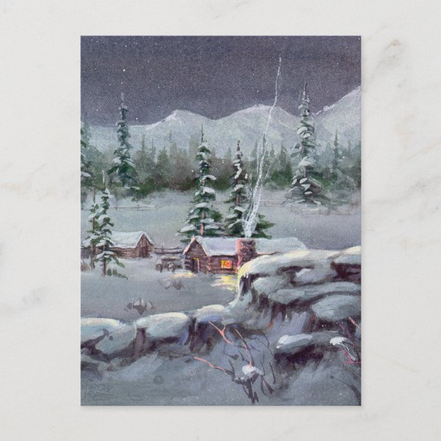 Carte Postale JOURNAL D'HIVER CABINE par SHARON SHARPE (Devant)