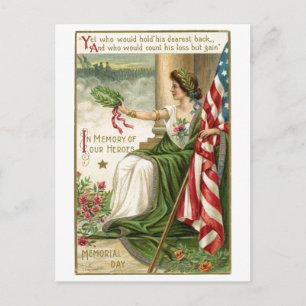 Carte Postale Journée commémorative vintage
