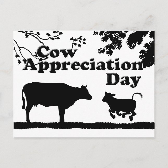 Carte Postale Journée d'appréciation des vaches (Devant)