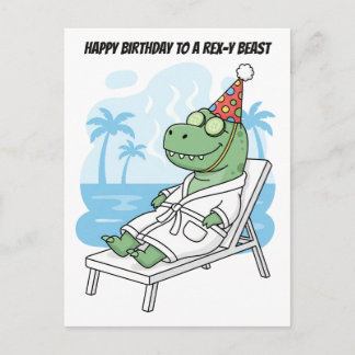 Carte Postale Journée de détente Rex-y Beast pour l'anniversaire