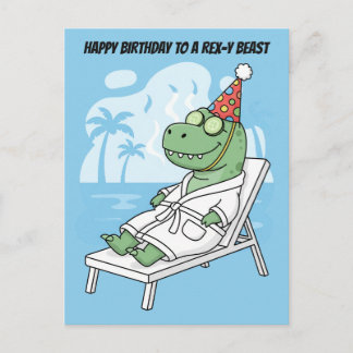 Carte Postale Journée de détente Rex-y Beast pour l'anniversaire
