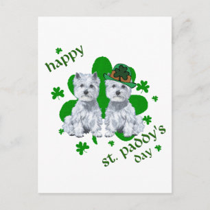 Carte Postale Journée de la Saint-Patrick des Westies