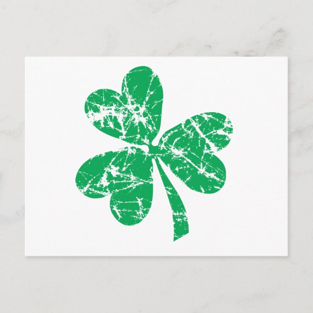 Carte Postale Journée de la Shamrock verte St. Patrick (Devant)