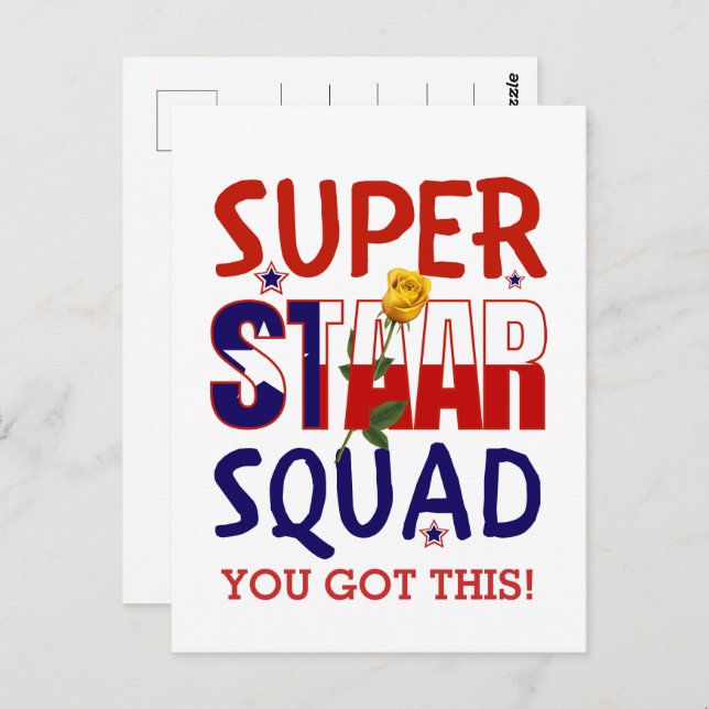 Carte Postale Journée de test Staar Texas Motivation pour les en (Devant / Derrière)