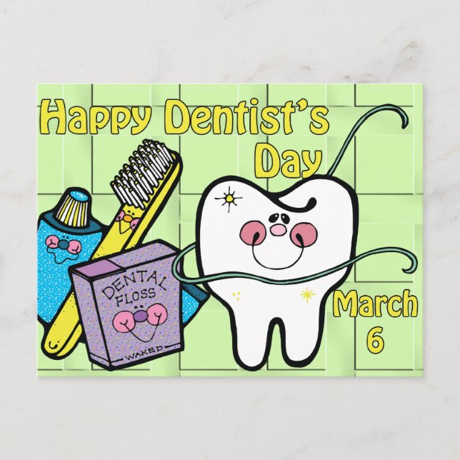 Carte Postale Journée des dentistes 6 mars (Devant)