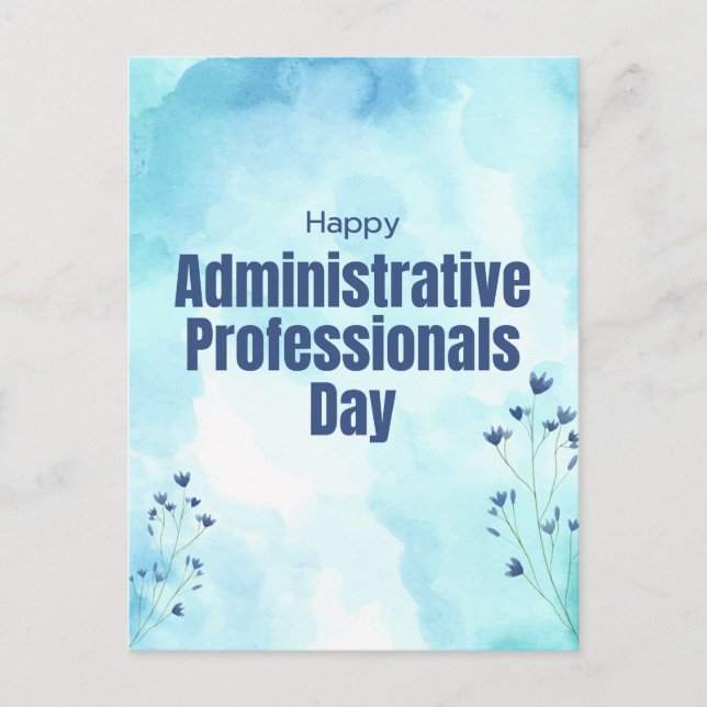 Carte Postale Journée des professionnels administratifs (Devant)