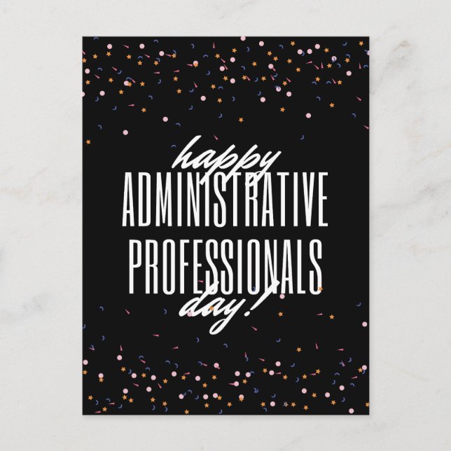 Carte Postale Journée des professionnels administratifs (Devant)
