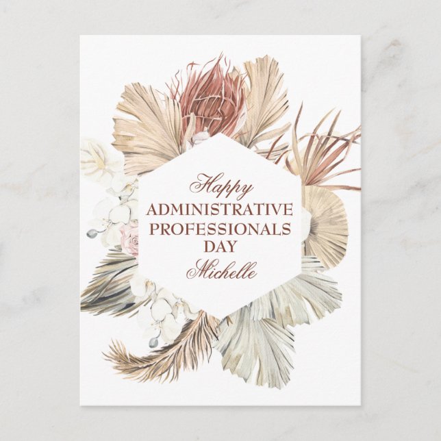 Carte Postale Journée des professionnels administratifs personna (Devant)
