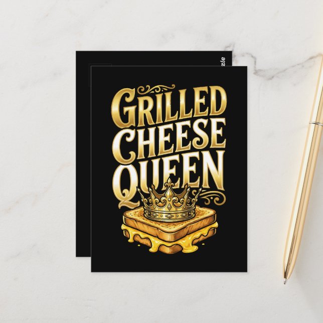 Carte Postale Journée du fromage grillé (Devant/Arrière en situation)