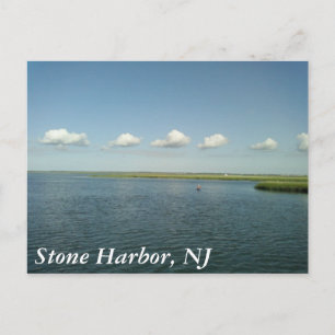 Carte Postale journée ensoleillée au bord de l'eau, Stone Harbou
