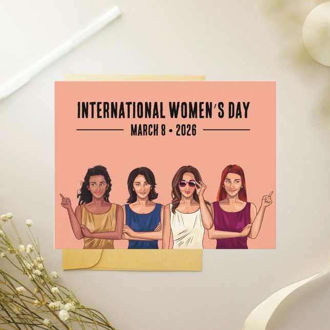 Carte Postale Journée internationale de la femme (Créateur téléchargé)