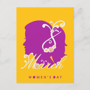 Carte Postale journée internationale de la femme 8 mars 2025