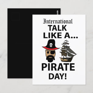 Carte Postale Journée internationale de parler comme un pirate