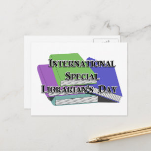Carte Postale Journée internationale des bibliothécaires spécial