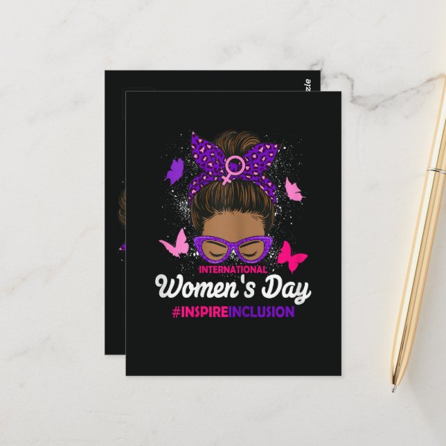 Carte Postale Journée internationale des femmes (Devant/Arrière en situation)