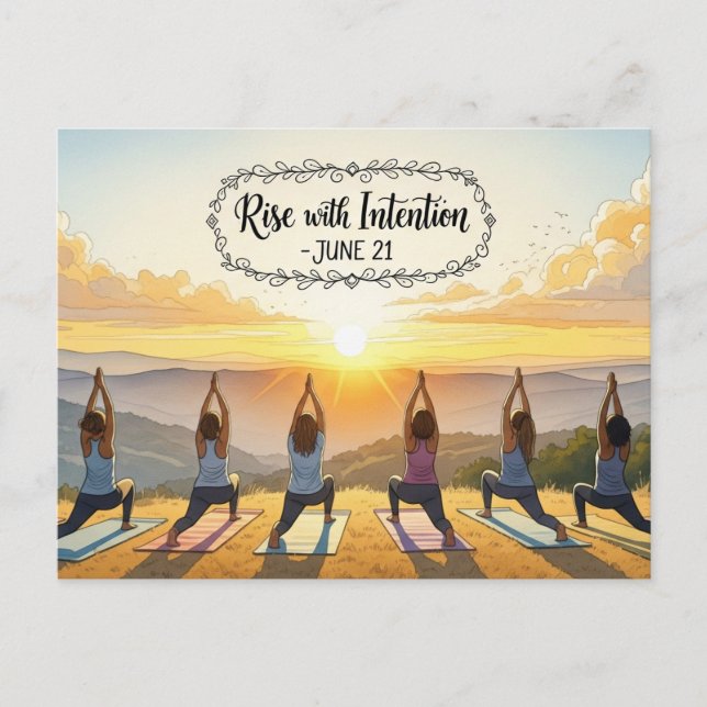 Carte Postale Journée internationale du yoga (Devant)