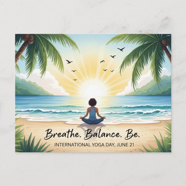 Carte Postale Journée internationale du yoga (Devant)