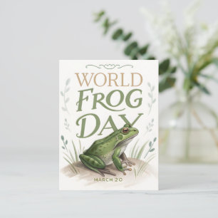 Carte Postale Journée mondiale de la grenouille Art de la nature
