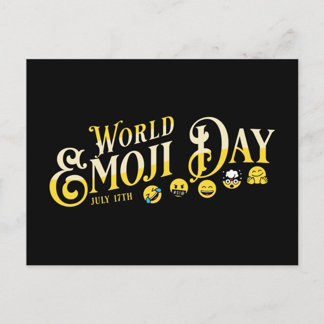 Carte Postale Journée mondiale de l'émoji (Devant)