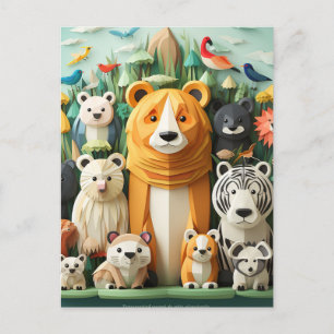 Carte Postale Journée mondiale des animaux