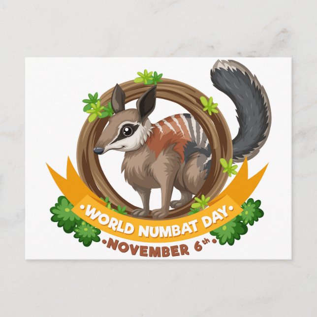 Carte Postale Journée Mondiale du Numbat (Devant)