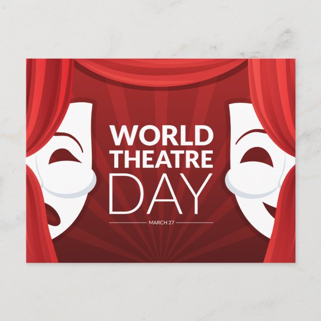 Carte Postale Journée mondiale du théâtre (Devant)