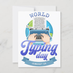 Carte Postale Journée mondiale du Typage