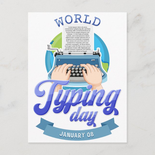 Carte Postale Journée mondiale du Typage (Devant)