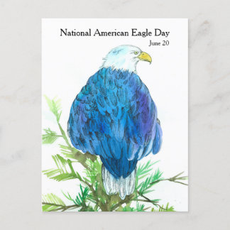 Carte Postale Journée nationale américaine de l'aigle 20 juin Fa