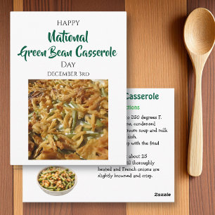 Carte Postale Journée nationale de la casserole de haricots vert