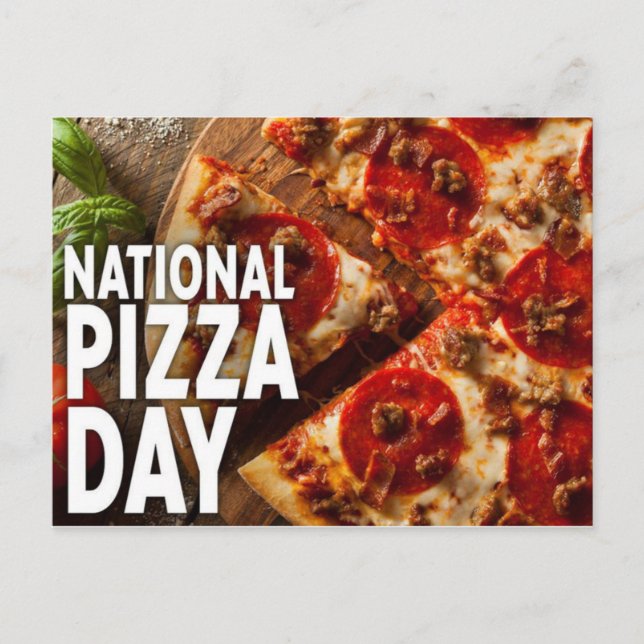 Carte Postale Journée nationale de la pizza (Devant)