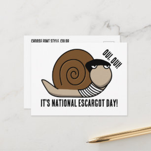 Carte Postale Journée nationale de l'escargot