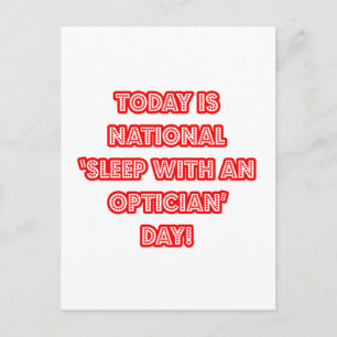 Carte Postale Journée nationale du "sommeil avec un optimiste"
