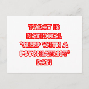Carte Postale Journée nationale du "sommeil avec un psychiatre"