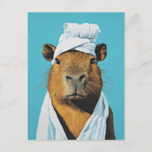 Carte Postale Journée Spa de Capybara