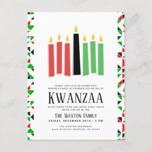 Carte Postale Jours de Kwanzaa   Événement de partie