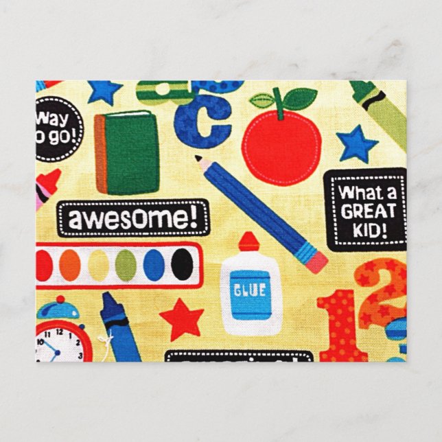 Carte Postale Jours scolaires Impression de la structure (Devant)