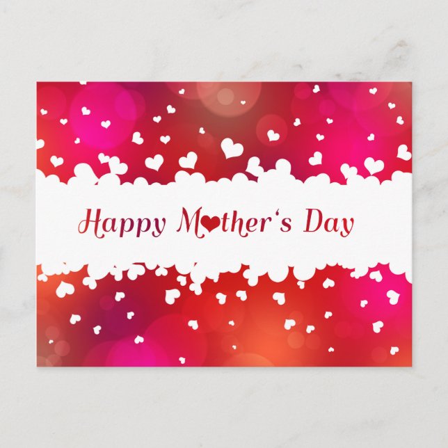 Carte Postale Jovely Happy Mother's Day Hearts (Devant)