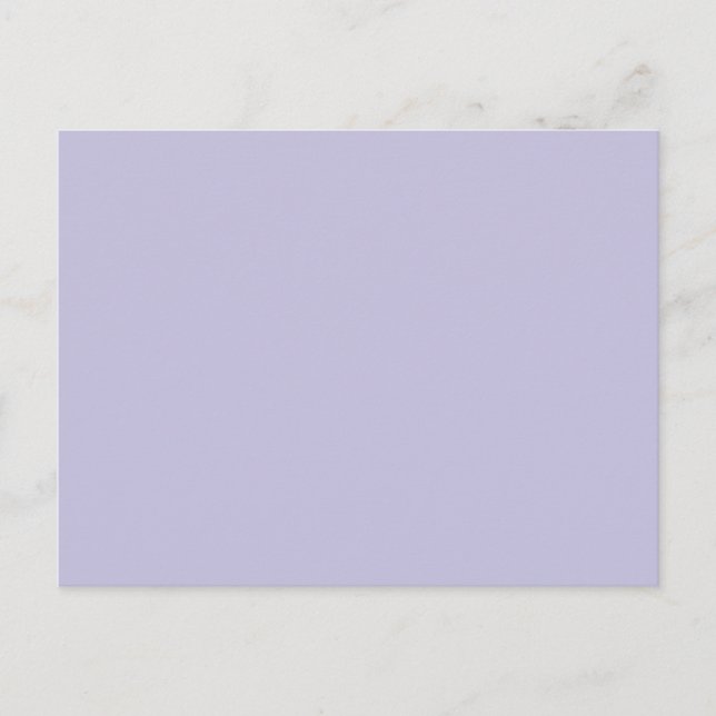 Carte Postale Jovely Lavender Pale Purple Solid Color Arrière -  (Devant)