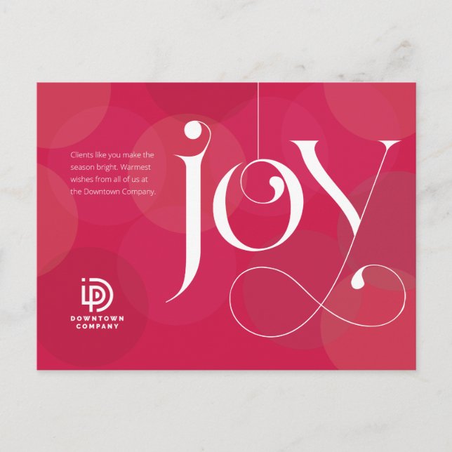 Carte postale Joy Ornament Business Holiday (Devant)