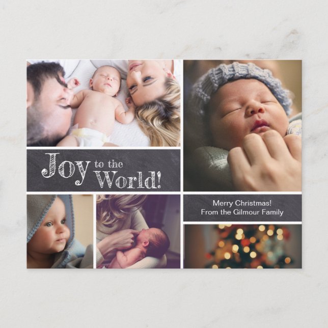 Carte Postale Joy to the World Baby's first Christmas Photo (Devant)