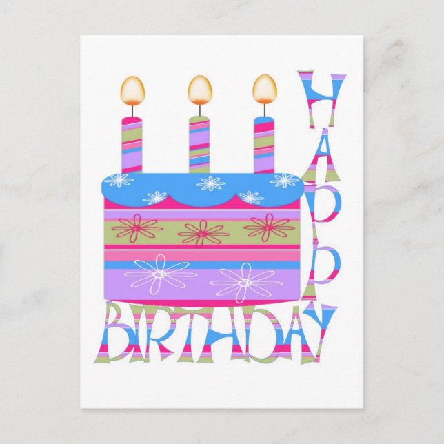 Carte postale Joyeuse Anniversaire (Devant)