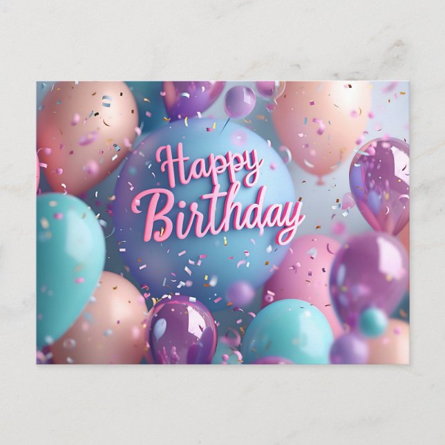 Carte postale Joyeuse Anniversaire (Devant)