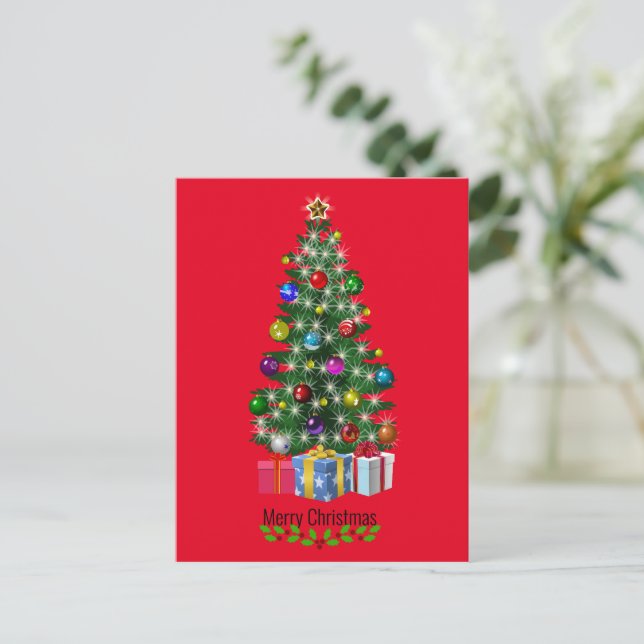 Carte Postale Joyeuse célébration de Noël (Debout devant)